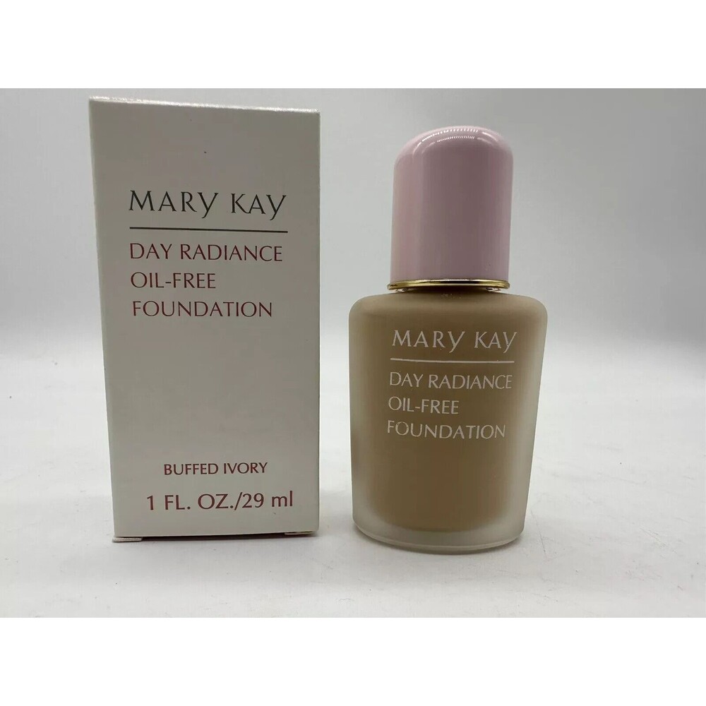 NOS - Mary Kay Day Radiance Oil-Free Foundation 1fl oz Buffed Ivory 6345